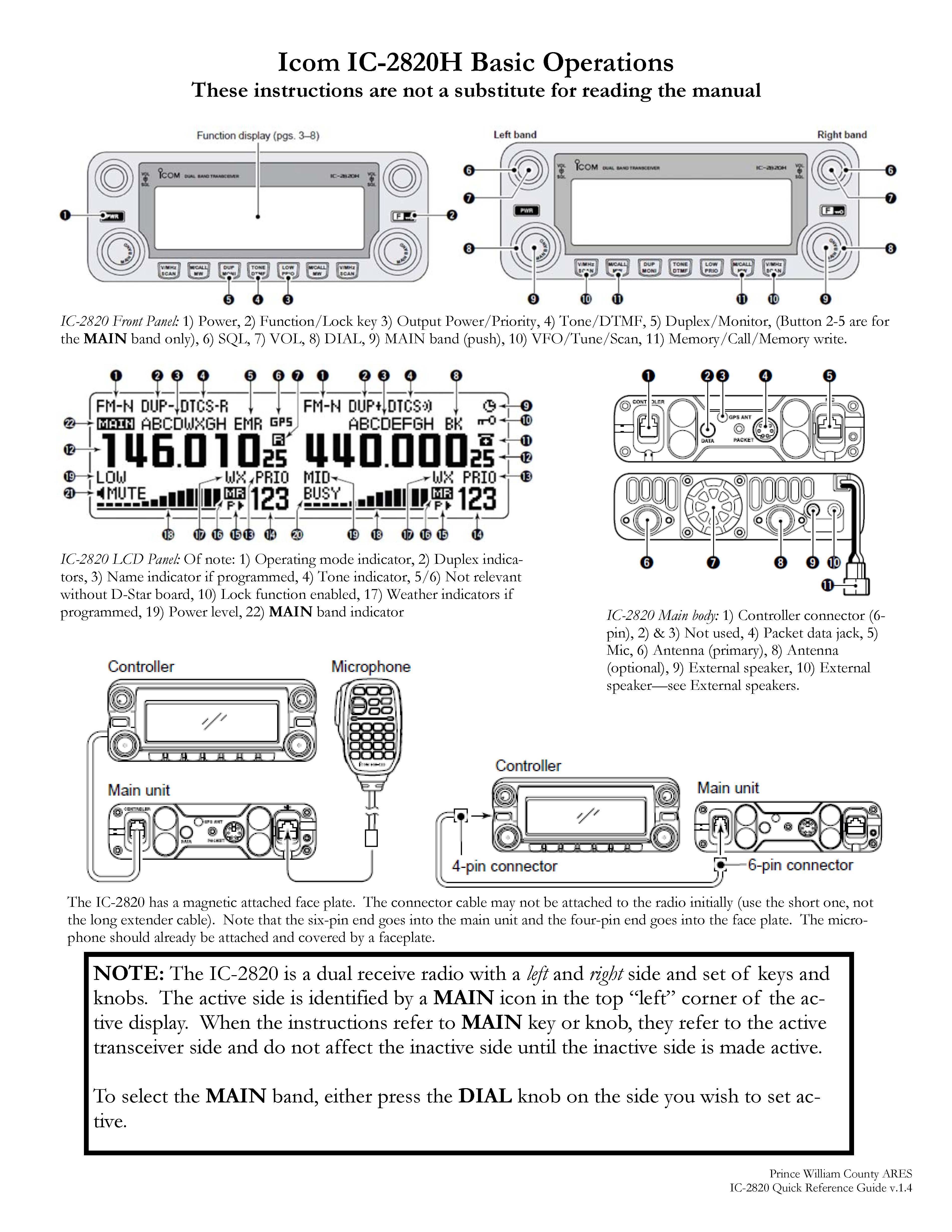 IC-2820 QRC Page 1